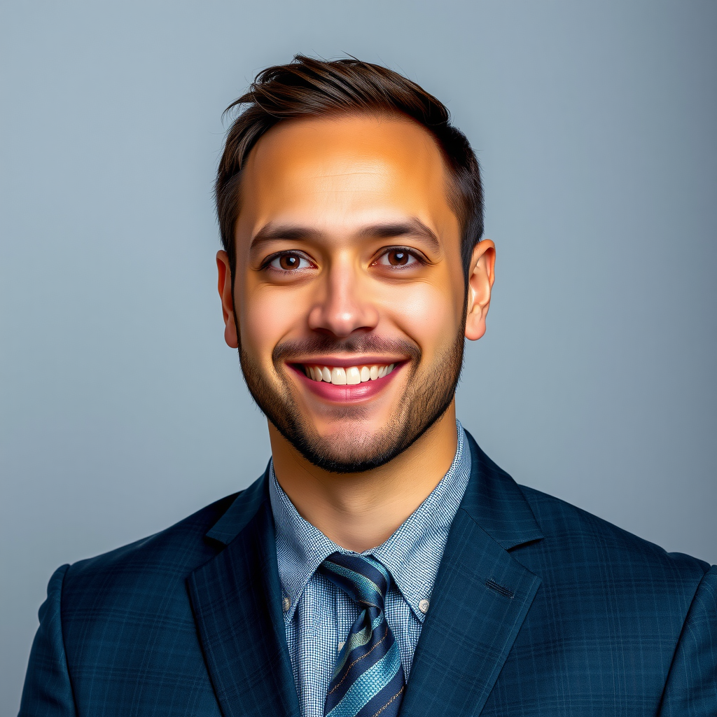 Professional headshot of James Rodriguez, Financial Advisor and Compliance Officer at Berru Charitable Foundation, wearing business attire with a warm, confident smile against a neutral background